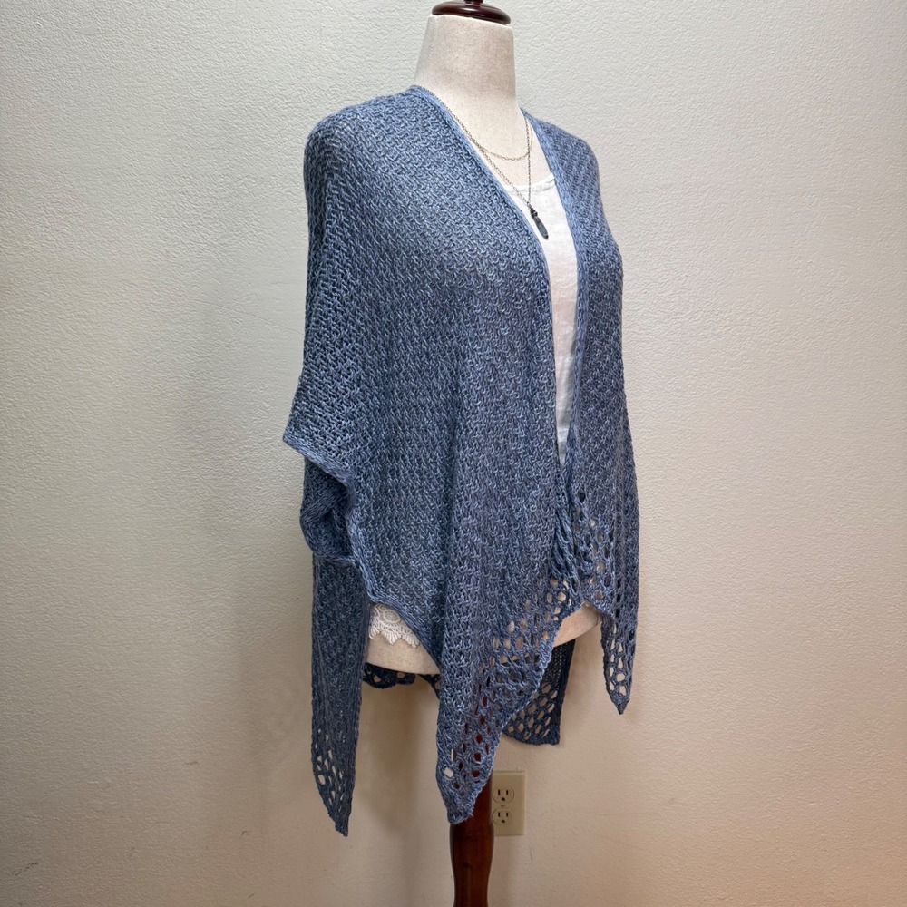 Sonoma Crochet Open Knit Bohemian Cozy‎ Chic Waterfall Cardigan Women One Size